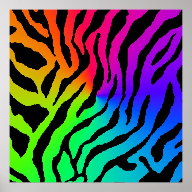Póster Patrón de tigre retro Corey Tiger 80s (Frente)