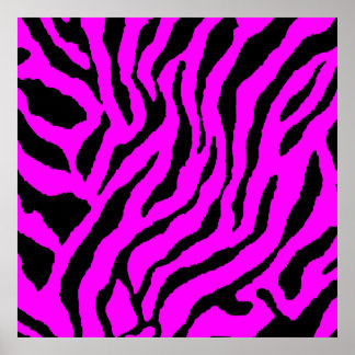 Póster Patrón de tigre retro Corey Tiger 80s