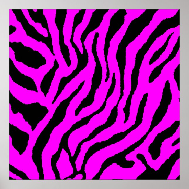 Póster Patrón de tigre retro Corey Tiger 80s (Frente)