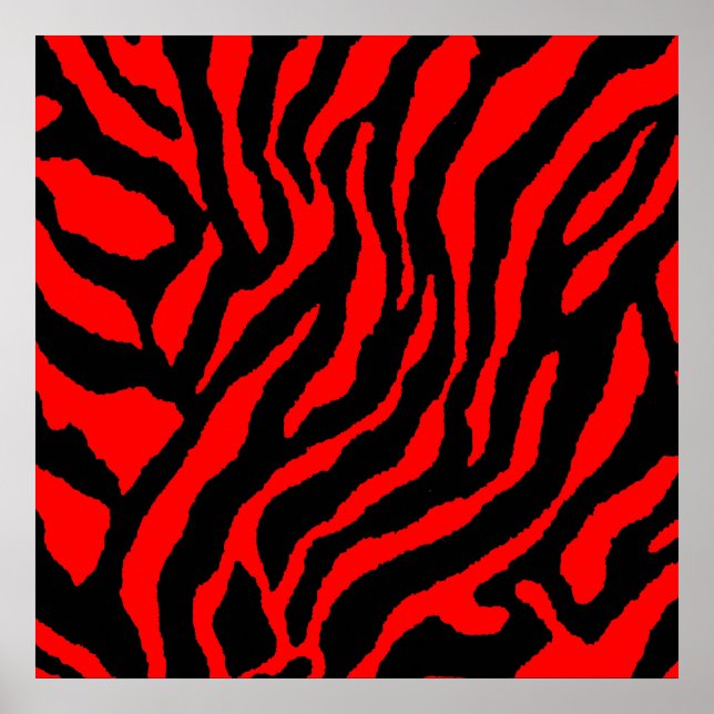 Póster Patrón de tigre retro Corey Tiger 80s (Frente)