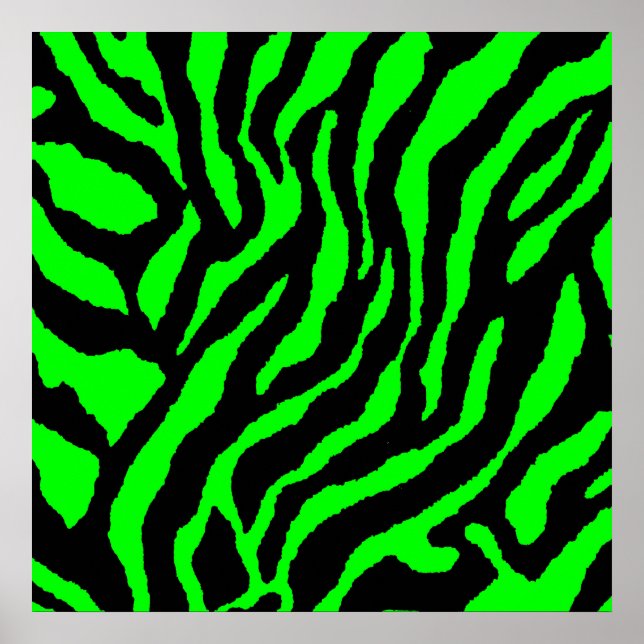 Póster Patrón de tigre retro Corey Tiger 80s (Frente)