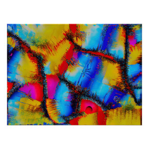 Póster Patrón de tintes abstractos coloridos