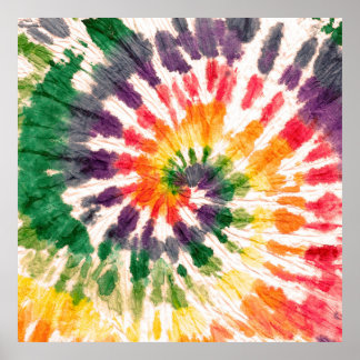 Póster Patrón de tintes. Shibori dibujado a mano con arco