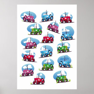 Póster Patrón de tracción