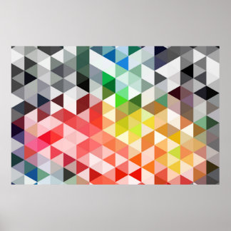 Póster Patrón de triángulo de arco iris abstracto