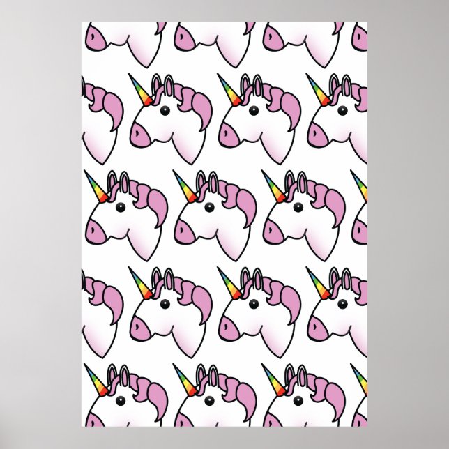 Póster Patrón de unicornio corto (Frente)