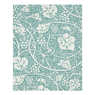 Póster Patrón de uva William Morris turquesa