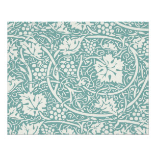 Póster Patrón de uva William Morris turquesa