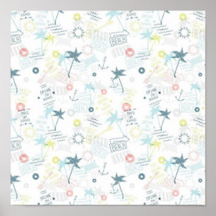 Póster Patrón de verano