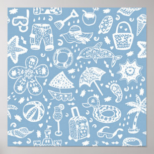 Póster Patrón de verano