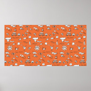 Póster Patrón de verano de ilustracion de cosecha