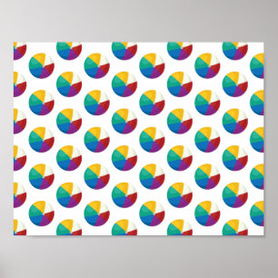 Póster Patrón de verano de los balnearios de playa colori