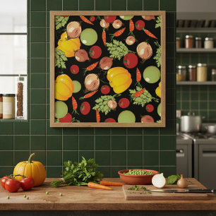 Póster Patrón de Verduras