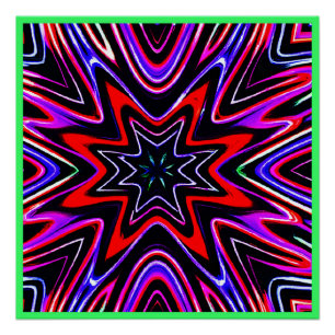 Póster Patrón de Vibraciones de Neón Colorido