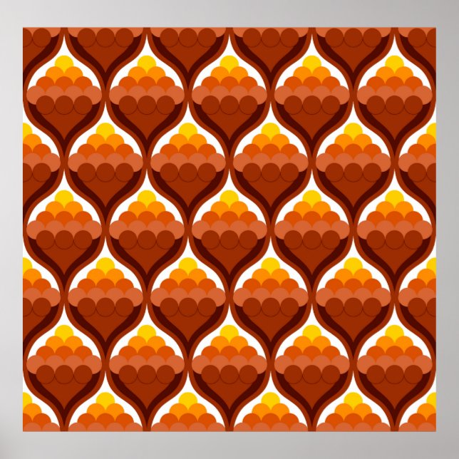 Póster patrón de victoria decorativo de formas orgánicas  (Frente)