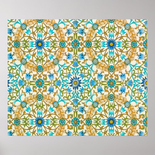 Póster Patrón de vid de William Morris (1873) (Frente)