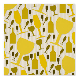 Póster Patrón de vidrio de vino