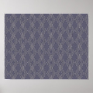 Póster Patrón de zag en zig gris, fresco, moderno, de mod