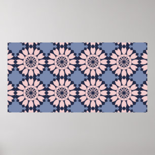 Póster Patrón descolorido sin costuras de diferentes geom