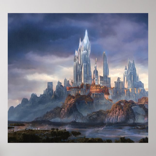 Póster Patrón Ecléctico Floral, Vintage Tropical Seamless (Frente)