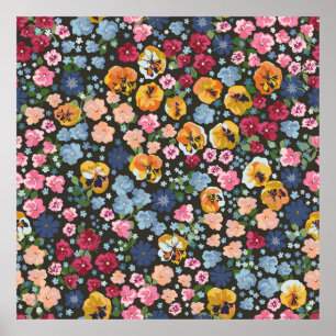 Póster Patrón elegante y decorativo impecable con caudal 