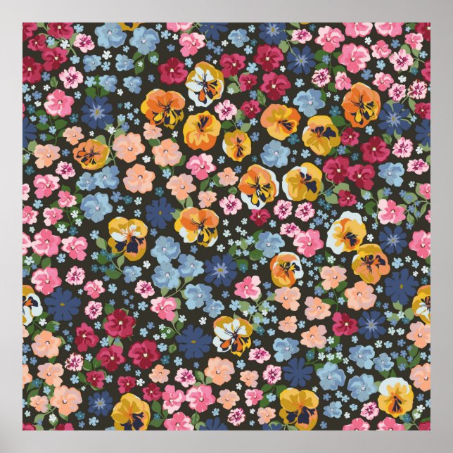 Póster Patrón elegante y decorativo impecable con caudal  (Frente)