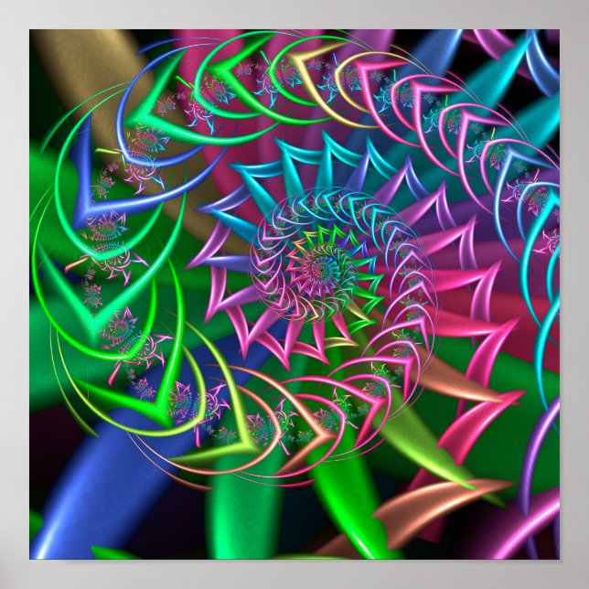 Póster Patrón en espiral de flechas (Frente)