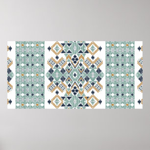 Póster patrón étnico inmaculado y sin costura. americano