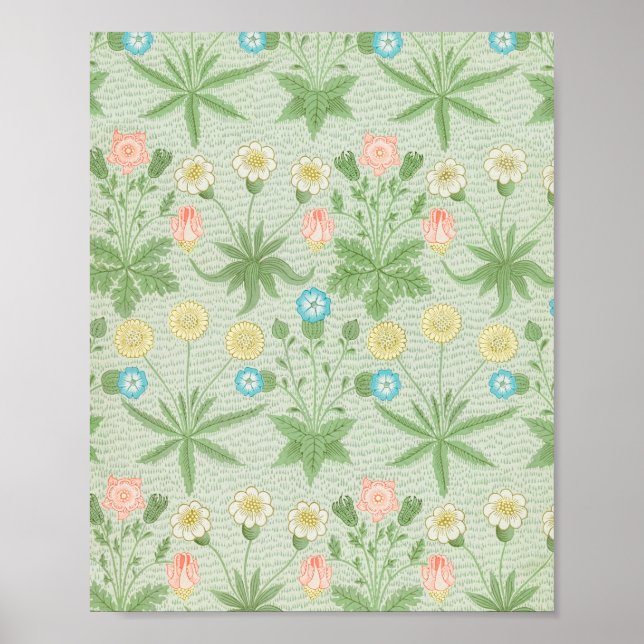 Póster Patrón famoso de Daisy de William Morris. (Frente)