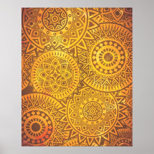 Póster Patrón Faux Golden Suns (Frente)