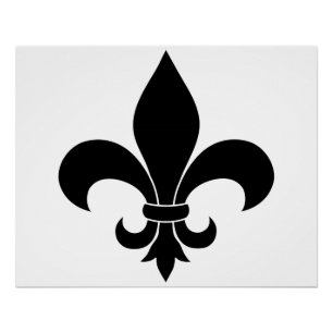 Póster Patrón Fleur de lis de Francia