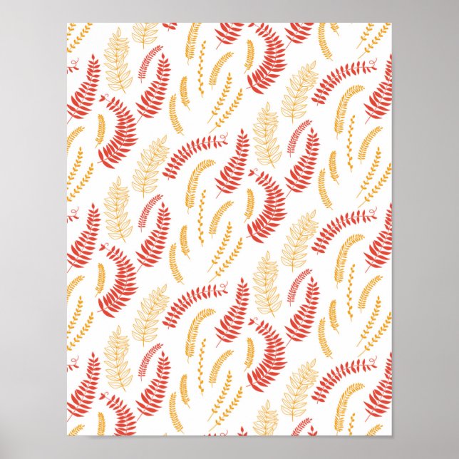 Póster Patrón floral (Frente)