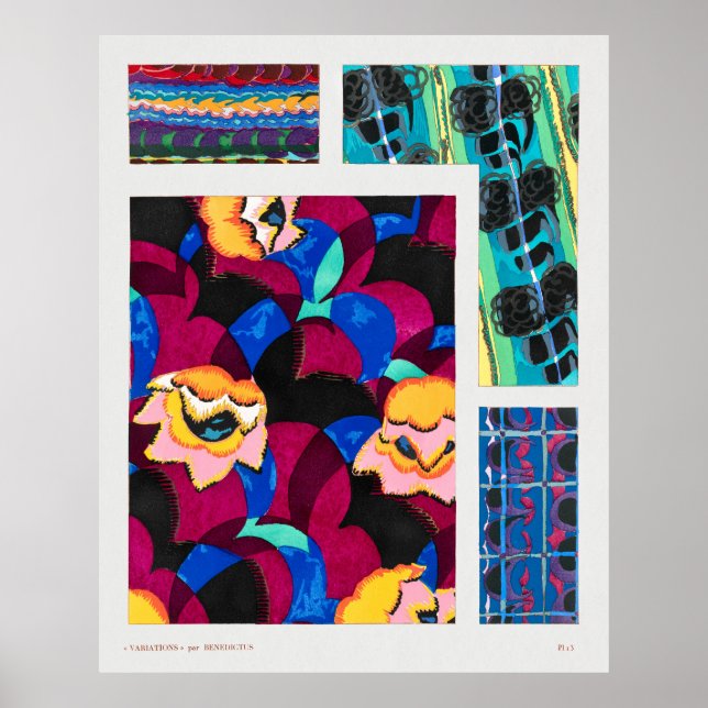 Póster Patrón floral 2 (Frente)