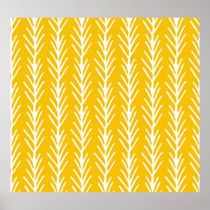 Póster Patrón floral abstracto de mano dibujado