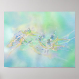 Póster Patrón floral abstracto de Pastel