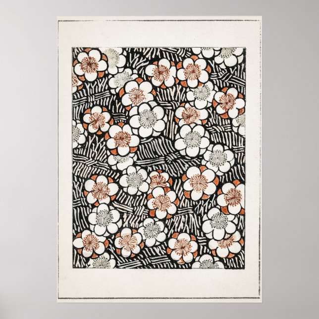 Póster Patrón floral de Shin Bijutsukai (Frente)