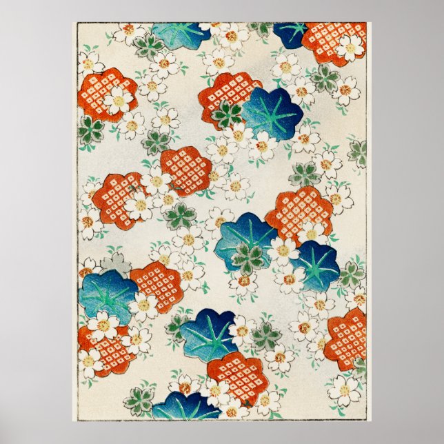 Póster Patrón floral de Shin Bijutsukai (Frente)