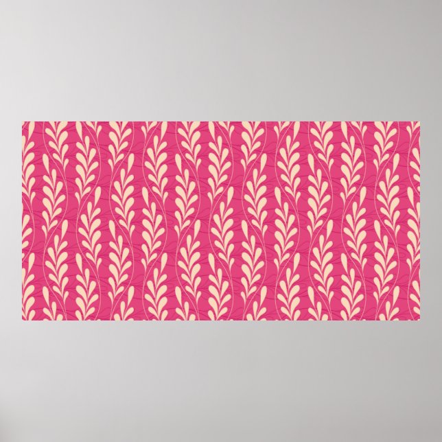 Póster patrón floral en estilo moderno (Frente)