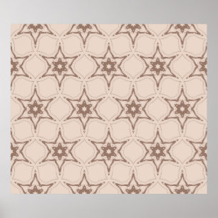 Póster Patrón floral geométrico decorativo. Ventilación s