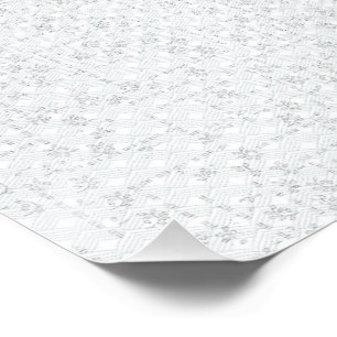 Póster Patrón floral geométrico gris claro