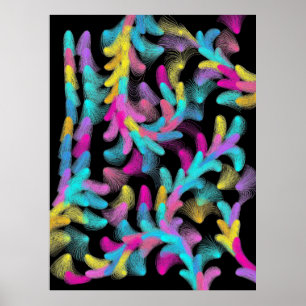 Póster Patrón floral moderno