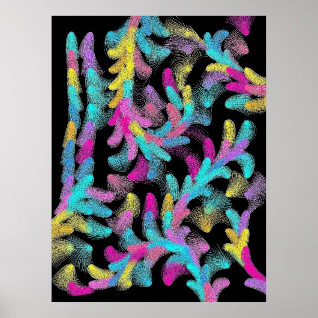 Póster Patrón floral moderno (Frente)