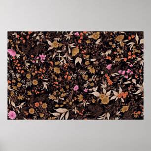 Póster Patrón floral paisley impecable