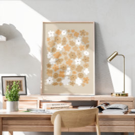 Póster Patrón floral retro