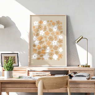 Póster Patrón floral retro