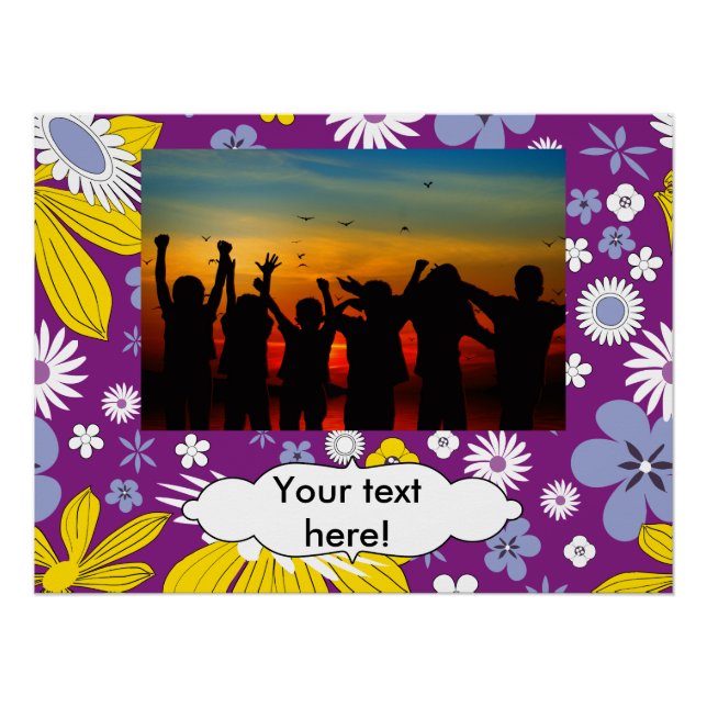 Póster Patrón floral sin foco (Anverso)