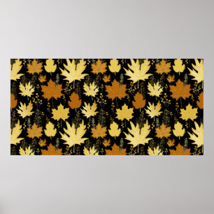 Póster Patrón floral sin soldadura