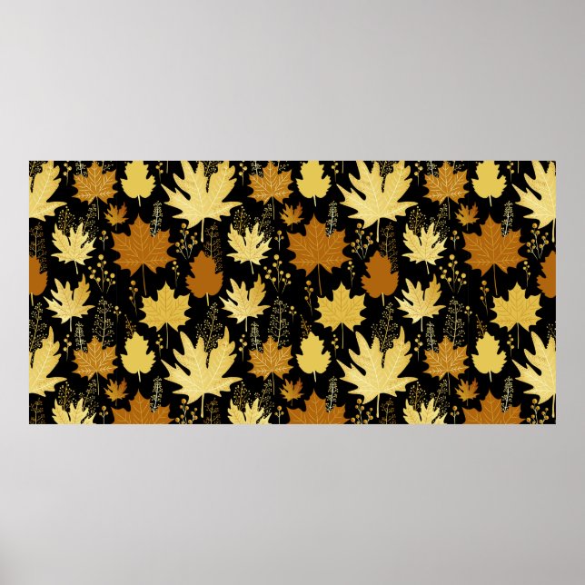 Póster Patrón floral sin soldadura (Frente)