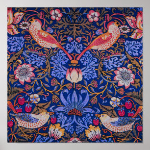 Póster Patrón floral William Morris Strawberry Thief