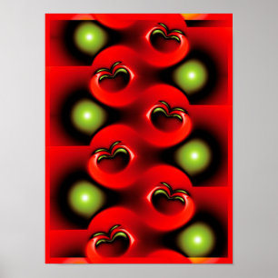 Póster Patrón fractal de onda de manzana prohibida